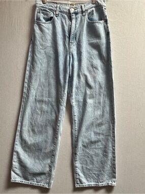 Levi's x Deepika Padukone Light Blue Straight Leg High Rise Denim Jeans Size 30